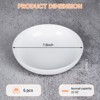 8 Inch Large Pasta Bowl, 26 Oz Porcelain Kitchen Bowls Plates, Microwave and Dishwasher Safe for Serving Salad, Dinner, Noodles, Soup, White - 3 of 4