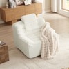 Sapphtopaz 1pc Accent Chair Upholstered Swivel Chair with Switchable Head Pillow and Waist Pillow, Oversize Glider Chair Comfy Chair for Living Room - 3 of 4