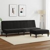 vidaXL 2-Seater Sofa Bed with Footstool Furniture Home Living Room Velvet - 2 of 4