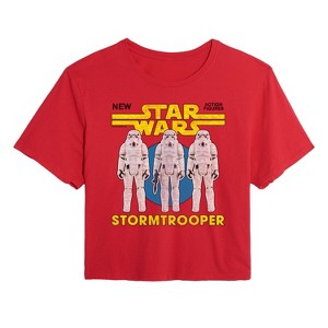 Women's - Star Wars - St Action Figure Cropped Graphic T-Shirt - 1 of 4