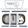 FerdY Bali 59 Inch Oval Glossy Acrylic Freestanding Soaking Bathtub with Toe Tap Brushed Nickel Drain and Classic Slotted Overflow, White - 3 of 4