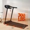 VisioGear Folding Treadmill, 300lbs Weight Capacity for Walking Running, Black, 49.21"*24.41"*41.73" - 3 of 4