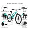 NAYSAYE 26 Inch Mountain Bike Steel Frame 21 Speed Suspension Fork Adult Bike for Outdoor Riding, Blue, 68.00"*27.00"*38.00" - 4 of 4