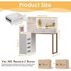 PAKASEPT Makeup Vanity Desk With Mirror and Lights, Dressing Table with 5 Drawers, Storage Shelves, 3 Color Modes Touch Light - 2 of 4
