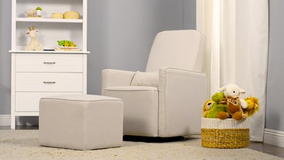 Davinci olive upholstered swivel 2024 glider with bonus ottoman