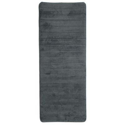 Extra Long Memory Foam Striped Bath Mat - Yorkshire Home