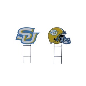 NCAA Southern Jaguars 2pk Logo and Helmet Garden Stake Set - 1 of 1