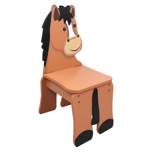 Fantasy Fields Happy Farm Chair Wood Horse Teamson