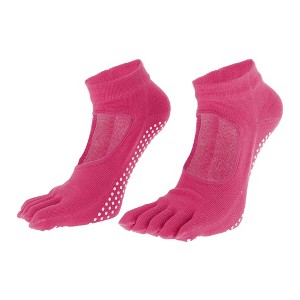 Unique Bargains Women's Closed Yoga Five Toe Socks 1 Pair - 1 of 4