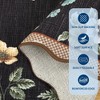 Farmhouse Washable Rug Floral Living Room Rug with Non Slip Rubber Backing, Foldable Floor Mats - 4 of 4