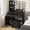 Makeup Vanity Desk with Lighted Mirror & Lots Storage - 2 of 4
