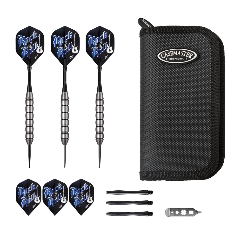 Photos - Darts Viper Rock and Roll Steel Tip  with Casemaster Deluxe Dart Case - Bla 