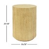 VYNXARIA Rustic Charm MGO Cylindrical Side Table - Antique Brown - 3 of 4