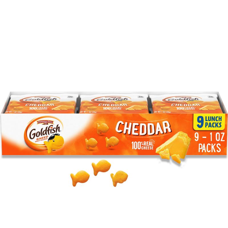 Pepperidge Farm Goldfish Cheddar Crackers - 0.9oz/9ct, 1 of 7