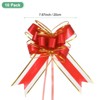 Unique Bargains Plastic Gold Edge Satin Decorations Gift Wrap Bows Pull Bows 10 Pcs - 3 of 4