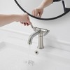 BWE Single Handle Bathroom Faucet For One Hole with 3 Holes Deck Plate and Metal Drain - 4 of 4