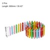 Unique Bargains Wood Decorative Miniature Ornament DIY Garden Picket Fence - 2 of 4