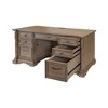 Bristol Traditional Wood Office Desk: Martin Furniture with Butterfly Veneer Tops & Architectural Elements - 3 of 4