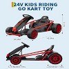 24V Go Kart for Kids 8-13, 8.1MPH High Speed with Dual 300W Motors for Drifting,9Ah Battery, 155lbs Max Load, with Music - 4 of 4