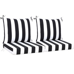 PAGED Outdoor Deep Seat Cushion Set,24x 24 inch,Waterproof Fade-Resistant Patio Furniture Cushions with Removable Covers,2PC - 1 of 4