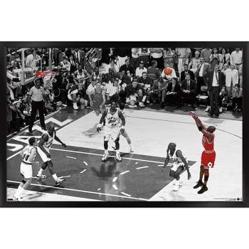 Trends International Michael Jordan - The Shot Horizontal Framed Wall Poster Prints
