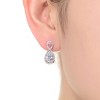 Guili Sterling Silver Rhodium Plated Clear Pear and Round Cubic Zirconia Infinity Drop Earrings, a Stunning Symbol of Everlasting Elegance - 2 of 3