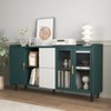 VYNXARIA Modern Kitchen Pantry Storage Cabinet with Glass Doors and Ample Storage - 2 of 4