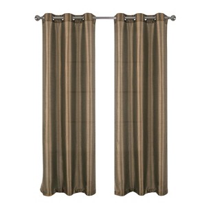 RT Designer Collection Nancy Grommet Luxurious Modern Design Curtain Panel 54" x 95" Taupe - 1 of 4