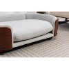 Spassway 11"H*27"W*39"L Oval Velvet Pet Bed with Cushion Solid Wood Frame Dog Bed for Medium and Large Dogs Comfy Dog Couch Sofa for Dogs Cats - 4 of 4