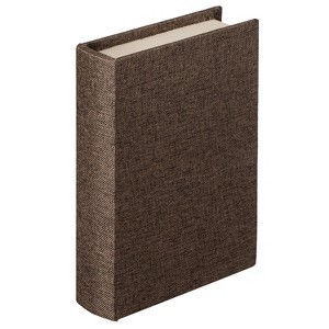 Vintiquewise 8" Classic Linen Book Box – Vintage Decorative Storage Case for Keepsakes, Jewelry, Documents & Home Decor Accent - 1 of 4