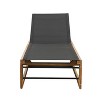 Christopher Knight Home Emile Outdoor Mesh and Acacia Wood Chaise Lounge - 4 of 4
