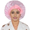 Anna-Kaci Silk Bonnet for Sleeping Satin Lined Hair Bonnet with Long Tie Band for Women Curly Hair - 2 of 4