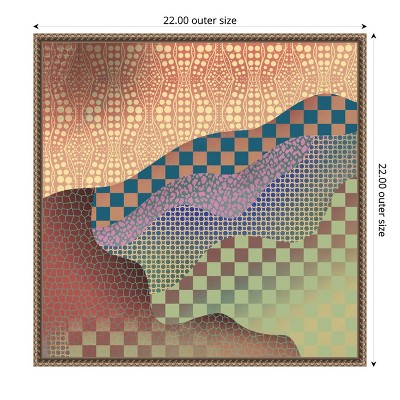 Earth Tones Abstract Geometric Canvas Wall Art, 22x22