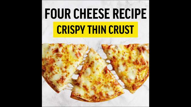 California Pizza Kitchen Thin Crust Frozen Four Cheese Pizza - 13.5oz, 2 of 9, play video