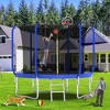 Vynxaria 10FT Trampoline with Basketball Hoop,  ASTM Approved Reinforced Type Outdoor Trampoline with Enclosure Net - 2 of 4