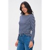 WEST K Women's Aya Long Sleeve Boat Neck Stripe Top - image 2 of 4