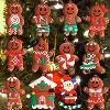 Gingerbread Man Ornament Set of 12 – Colorful, Playful Decor for Christmas Trees & Festive Displays - 2 of 4