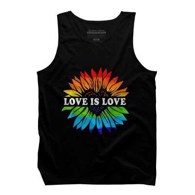 Adult Design By Humans Love is Love Sunflower Pride By Belugastore Tank Top