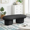 Meridian Furniture,Luka Boucle Fabric Bench - 2 of 4