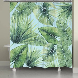 Laural Home Tropical Palm Tree Leaves Shower Curtain - 1 of 4