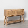 Wood & Cane Console Table with Pull-Down Drawers - Hearth & Hand™ with Magnolia - 3 of 4