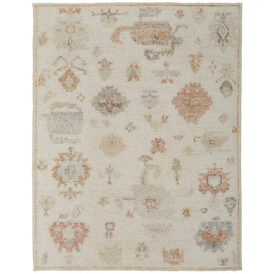 Grafton Transitional Floral & Botanical Ivory/Orange/Gray Area Rug