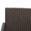 vidaXL 2-Seater Patio Bench with Cushion, Brown PP Rattan - 3 of 4