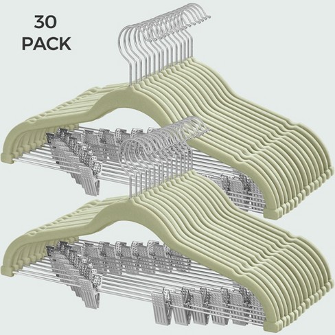 Songmics Plastic Hangers 50 Pack, Space-saving Clothes Hangers Black :  Target