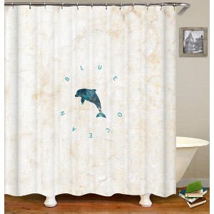 Blue Ocean Shower Curtains for Bathroom Waterproof Fabric Bath Curtain Durable Soft Stylish Bathroom Decor 72x72 Inch - 1 of 1