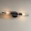 Possini Euro Design Possini Euro Taurus 22" Wide Matte Black 2-Light Bath Light - 2 of 4
