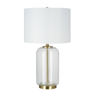 25" Glass Table Lamp Clear (Includes CFL Light Bulb) - Cresswell Lighting