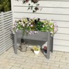 VisioGear Raised Garden Bed with Legs, Elevated Wooden Planter Box for Outdoor Plants Flowers Fruits Vegetable, Grey, 40"*20"*31" - 4 of 4