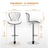 Dsvimoy Patio Counter and Bar Stool Set of 2 Swivel Adjustable Barstools with Back for Modern Spaces
, White, 22.44"*19.29"*17.71" - 3 of 4