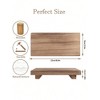 Attop Small Kitchen Sink Soap Tray For Counter Soap Dish Dispenser Holder Wooden Risers Stand For Bathroom Decor Farmhouse Wood Pedestal - 2 of 4